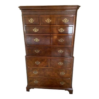 Baker Furniture Chippendale Style Chest on Chest For Sale