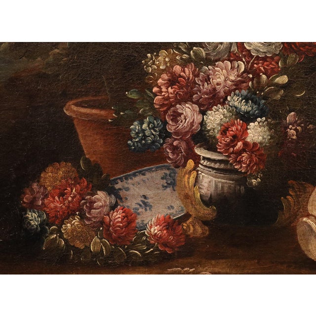 Rococo Francesco Lavagna, Still Life, 1720, Oil on Canvas, Framed For Sale - Image 3 of 13