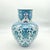 Turquoise Handmade Ceramic Ata Vase (30cm) Turquoise Relief Floral with Scale Texture For Sale - Image 8 of 9