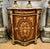 French French Marquetry Cabinet With Marble Top – Floral Inlay Accent Chest With Gilt Bronze Mounts For Sale - Image 3 of 3