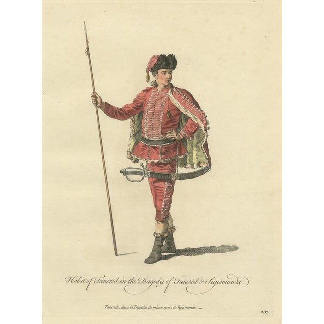 Jefferys, Tancred in Tancred and Sigismunda, Georgian Stage Costume, 1757, Engraving For Sale - Image 9 of 9