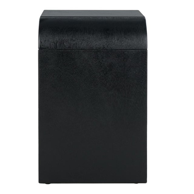 Liasonya Curved Waterfall Accent Table in Black For Sale In Philadelphia - Image 6 of 7