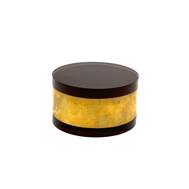 Metal Mid-Century Cylindrical Jewelry Box, Italy 1970s For Sale - Image 7 of 10