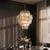 2020s Aloadecor Hand-Blown Glass Chandelier in Warm Brass For Sale - Image 5 of 9