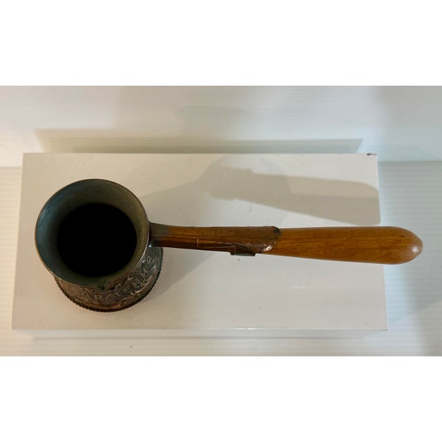 Vintage 1970s Armenian Copper Miniature Cezve / Coffee Pot With Cyrillic “Армения” Inscription For Sale In Phoenix - Image 6 of 12