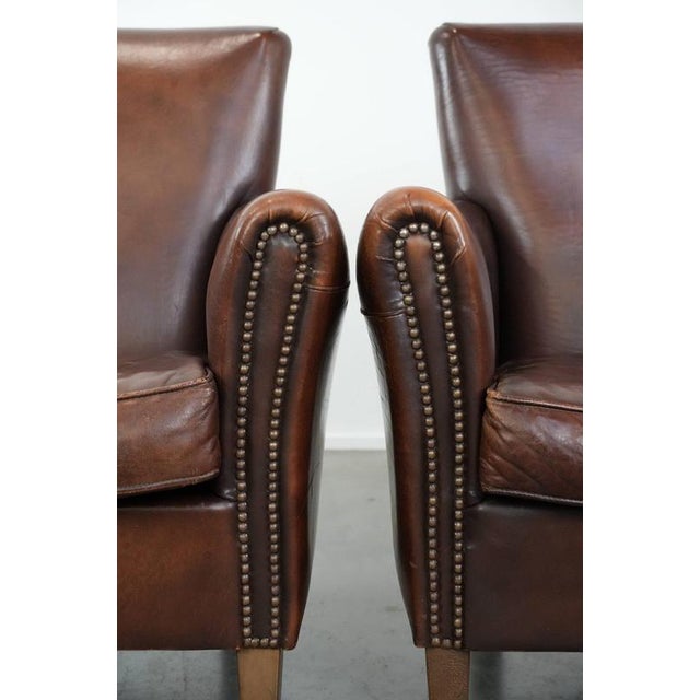 Vintage Sheepskin Club Chairs, Set of 2 For Sale - Image 10 of 18