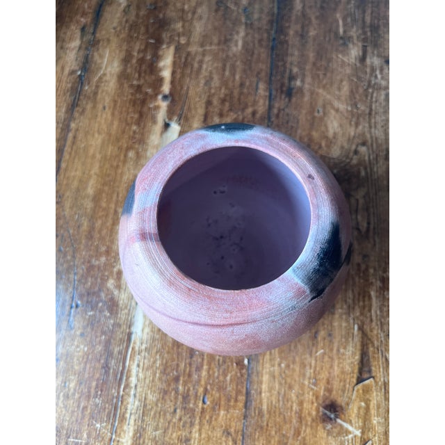 Early 21st Century Saggar-Fired Studio Pottery Vase Signed Cf For Sale - Image 5 of 10