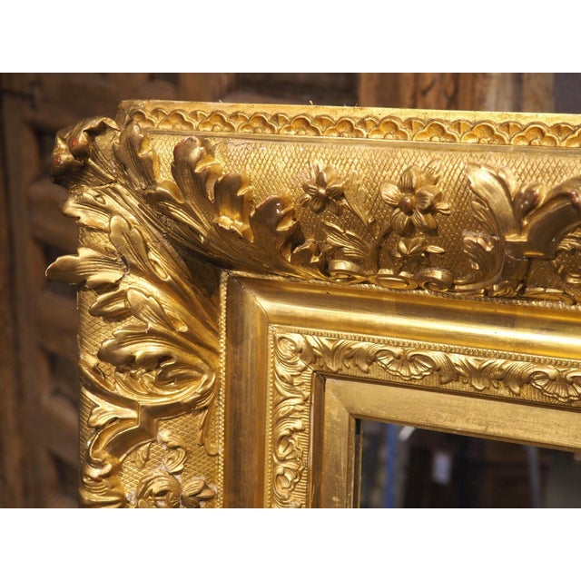 Antique French Louis XIV Style Symmetrical Giltwood Mirror, Circa 1890 For Sale - Image 9 of 18