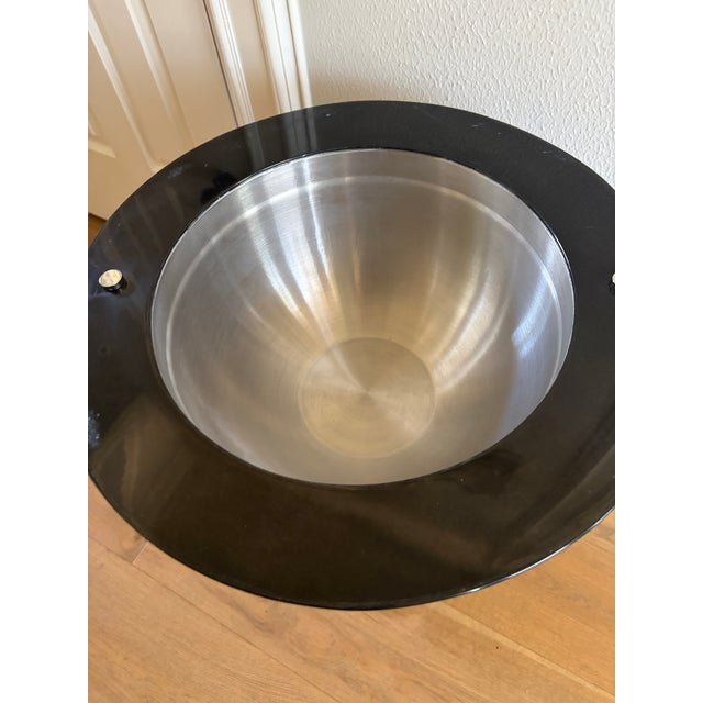 Monumental Postmodern Sculptural Smoked Acrylic & Aluminum Side Table, C. 1980s For Sale - Image 18 of 18