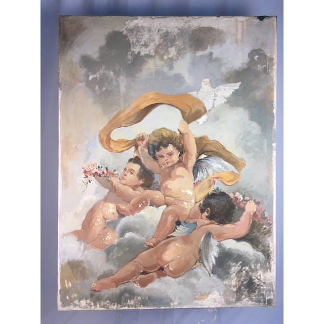 Antique European Oil on Canvas For Sale - Image 9 of 10