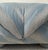 1980s Vintage Blue Ottoman With Chevron Fabric For Sale - Image 5 of 6