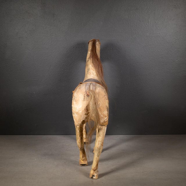 White Mid-Late 19th C. Carved Horse c.1850-1890 For Sale - Image 8 of 9