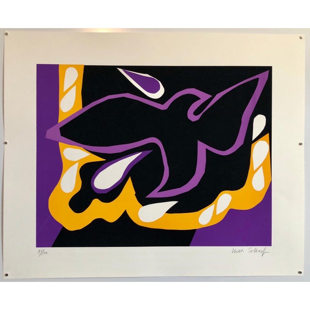 1970s William Scharf, Bright Vibrant Pop Art Silkscreen NYC Abstract Expressionist, c.1970 For Sale - Image 5 of 5