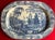 Chinoiserie Large Antique 19th Century Davenport Blue & White Porcelain Platter With Chinoiserie Decoration For Sale - Image 3 of 11
