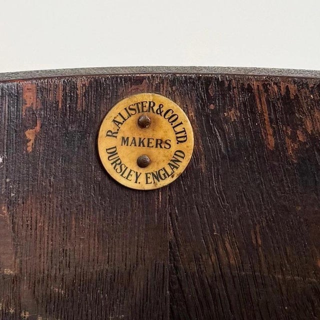Wood Antique English Brass-Bound Oak Barrel Plant Stand, 1890s For Sale - Image 7 of 9