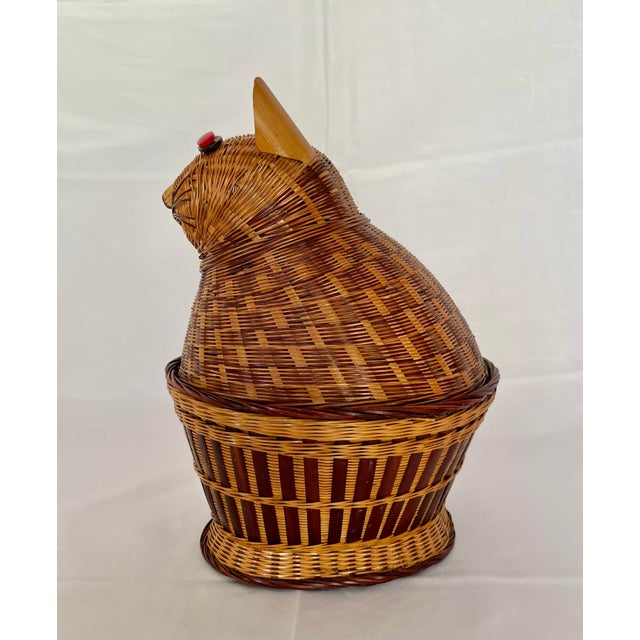 Vintage Wicker Cat Basket Chairish