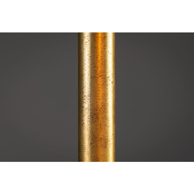 Vintage Desk Lamp in White Metal with Brass Accents by Egon Hillebrand for Hillebrand Lighting, 1970s For Sale - Image 9 of 11