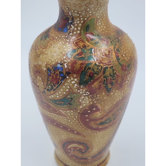 Mid 20th Century Chinese Satsuma Style Paisley & Floral Bud Vase For Sale - Image 12 of 12