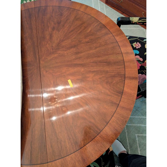 Late 20th Century John Widdicomb Biedermeier Style 48" Round Extendable Dining Table For Sale - Image 14 of 18