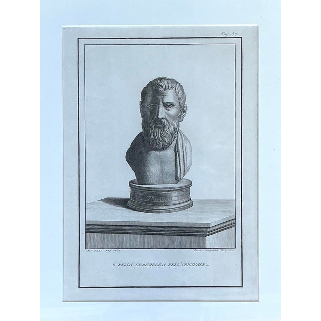 18th Century Vintage 18th Century Italian Etchings of Roman Busts - Set of 2 For Sale - Image 5 of 12