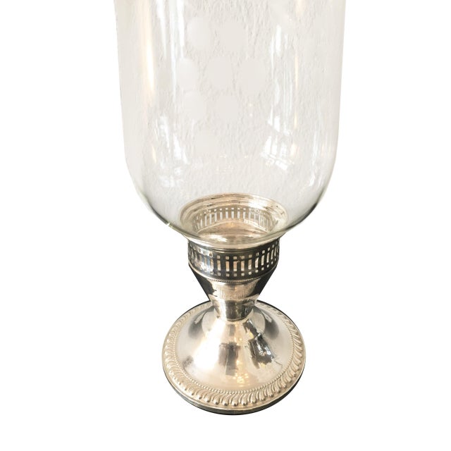 Pair of lanterns in sterling silver Duchin – 925 sterling silver/glass, USA, 2nd half of the 20th century. Candlestick...