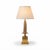 Brass Corn Table Lamp with White Pleated Shade, 1970s For Sale - Image 14 of 14