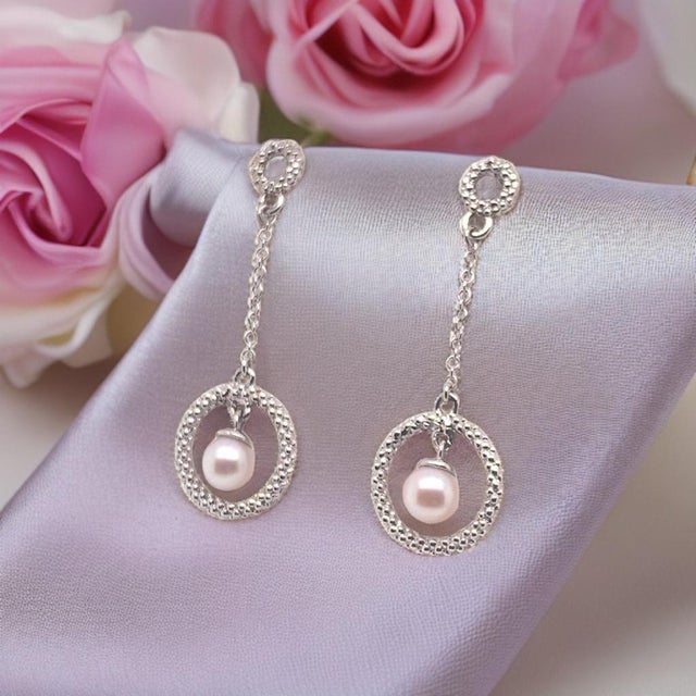 Metal Akoya Pearl Earrings 14 Karat White Gold Certified For Sale - Image 7 of 16