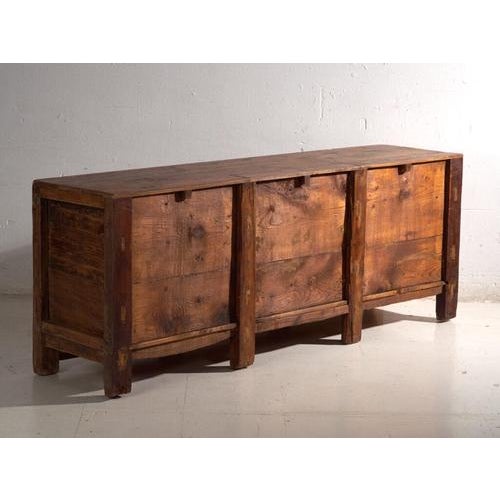 Low Antique Lacquered Elm Sideboard, China, 1900 For Sale - Image 15 of 16