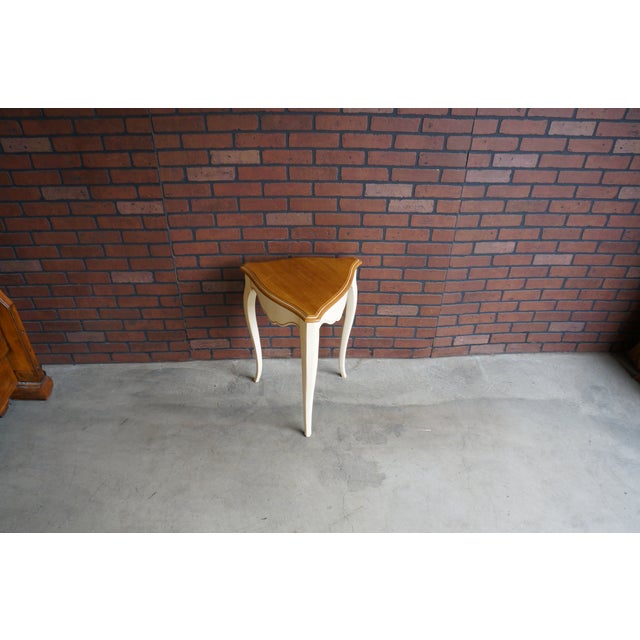 Ethan Allen Ethan Allen Country French Triangle Table For Sale - Image 4 of 6