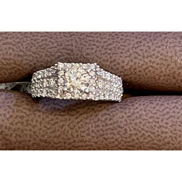1 Carat Brilliant Round Center Diamond, 2 Carat 14 Karat White Gold Ring For Sale - Image 14 of 18