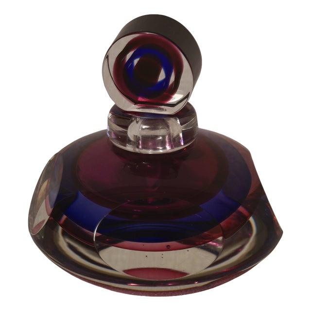 Mid-Century Modern Murano Glass Perfume Bottle, 1990 For Sale