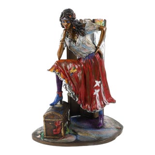 Isaac Maimon Limited Edition Bronze Sculpture “Gypsy” 33/150, Signed For Sale