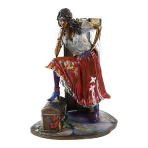 Isaac Maimon Limited Edition Bronze Sculpture “Gypsy” 33/150, Signed