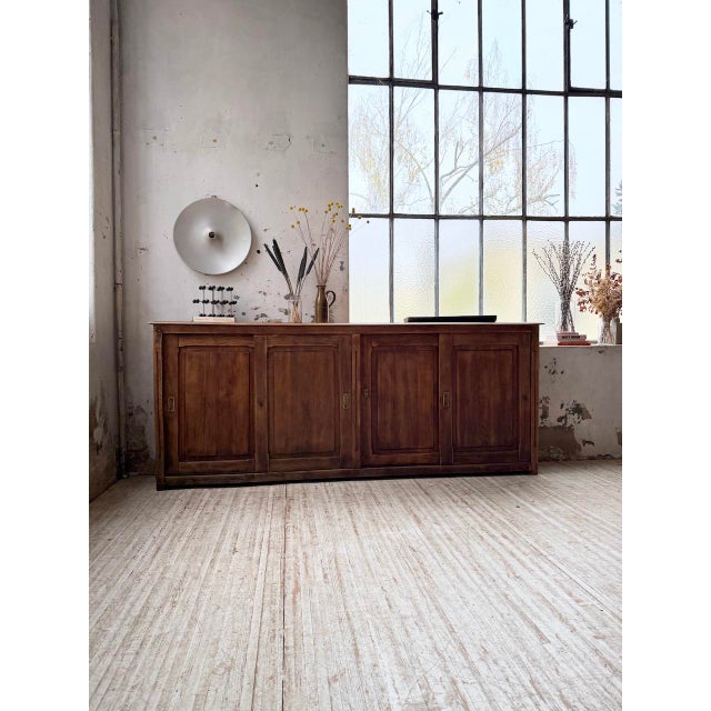 Oak Sideboard with Sliding Doors, 1900s For Sale - Image 4 of 18