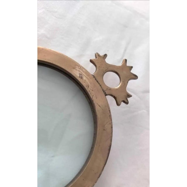 Metal Over-Sized Brass Skeleton Key Magnifying Glass Circa 1980s For Sale - Image 7 of 8