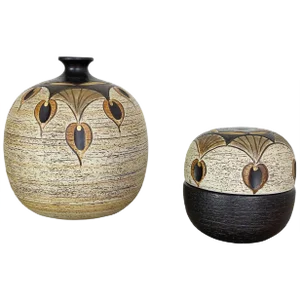 German Modern Ceramic Objects by Peter Müller for Sgrafo Modern, 1970s, Set of 2