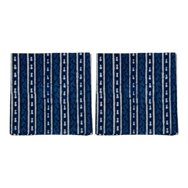 Reeva Napkins, Indigo - A Pair For Sale