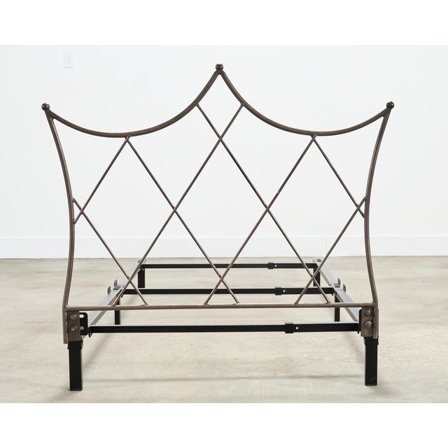 Pair of French Neoclassical Iron Lattice Twin Bed Frames For Sale - Image 14 of 18