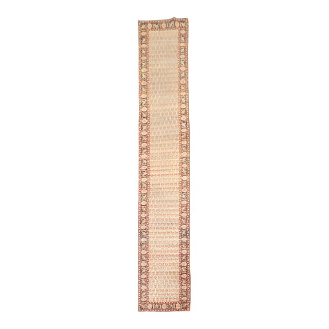 19th Century Zabihi Collection Ivory Tabriz Haji Jalili Fine Persian Runner - 2'7" x 16'9" For Sale