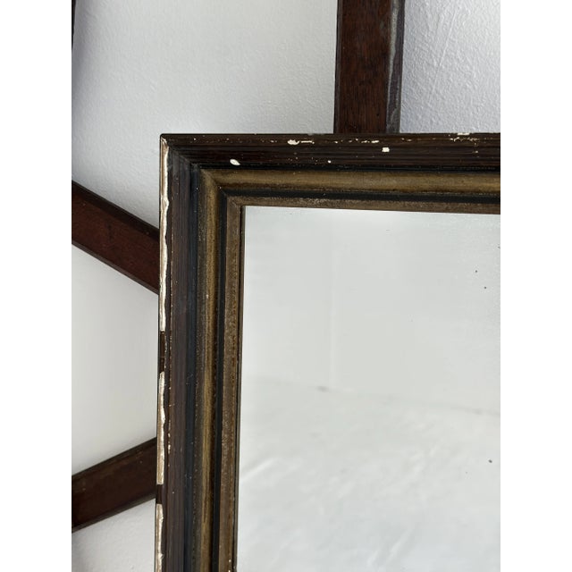 Antique Victorian Walnut Spiderweb Accordion Wall Rack With Central Mirror, Circa 1880s For Sale - Image 11 of 17
