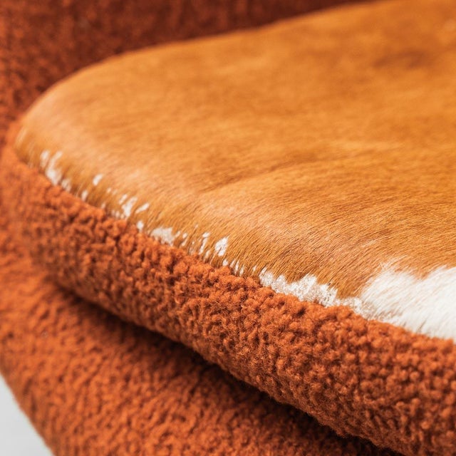 Bouclé Armchair in the style of Jacobsen, 1970s For Sale - Image 6 of 13