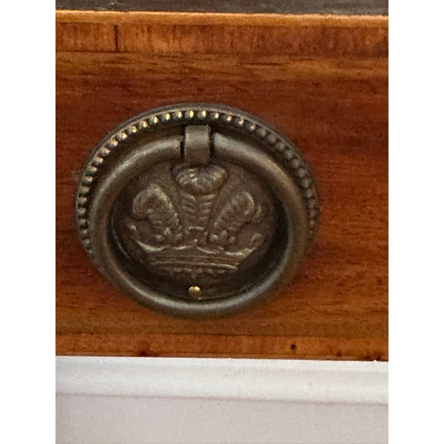 1770 Georgian Solid Mahogany Side Table with Prince of Wales Hardware A stately example of late 18th-century English...