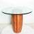 AMBIANIC presents Solid Cedar Wood Pedestal Round Center Table from Mexico 1980s Modern Pedestal base in solid cedar wood....