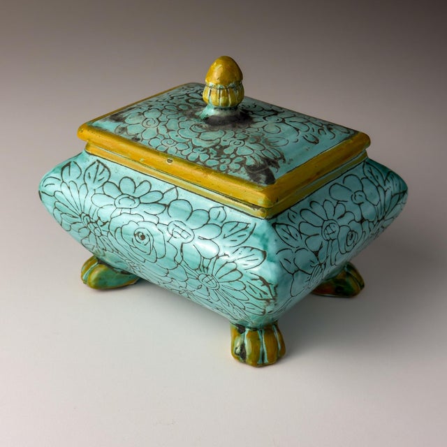 Vintage Ceramic Jewelry Box by Maioliche d'Arte Cordivani for Ascoli Piceno, Italy, 1970s For Sale - Image 9 of 18