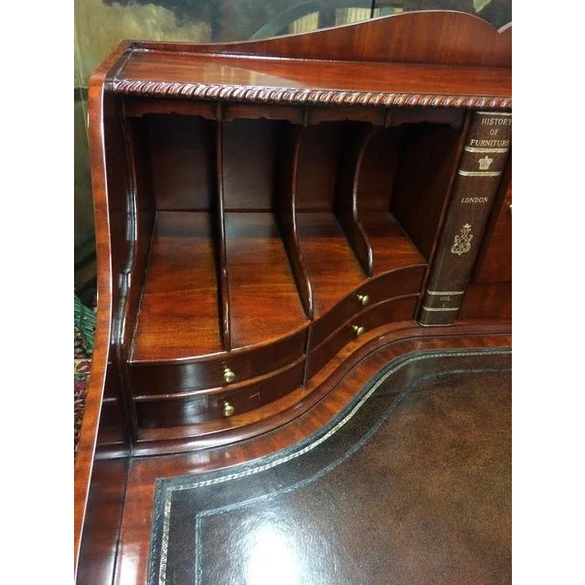 Wood Vintage Mahogany Secretary Desk, Open Secretary Desk For Sale - Image 7 of 13