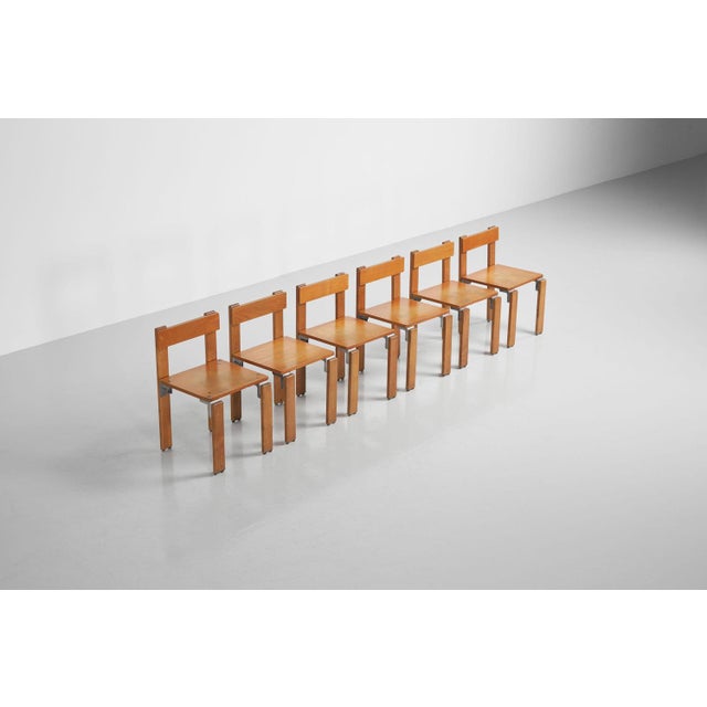 French Chairs by George Candilis for Sentou, 1968, Set of 6 For Sale - Image 6 of 18