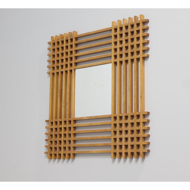 Vintage Italian Wooden Mirror by Ettore Sottsass, 1960 For Sale - Image 9 of 12