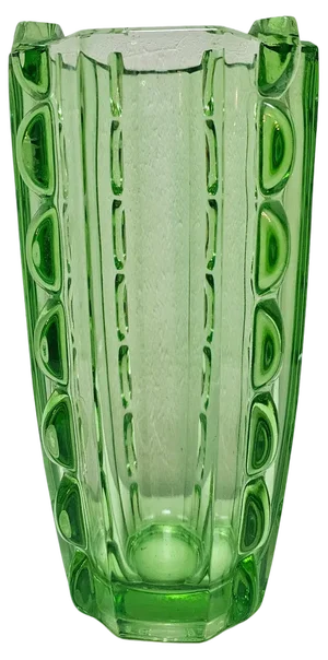 Art Deco Green Glass Sculpural Vase, 1960s