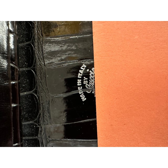 Gucci Rare Gucci Alligator / Crocodile Leather 5 Piece Desk Set For Sale - Image 4 of 12