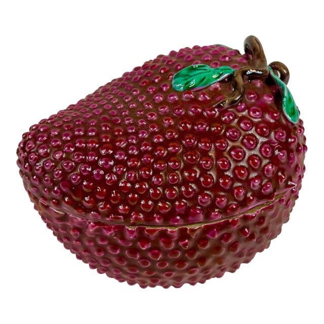 Late 20th Century Porcelain Fruit Trinket Box For Sale